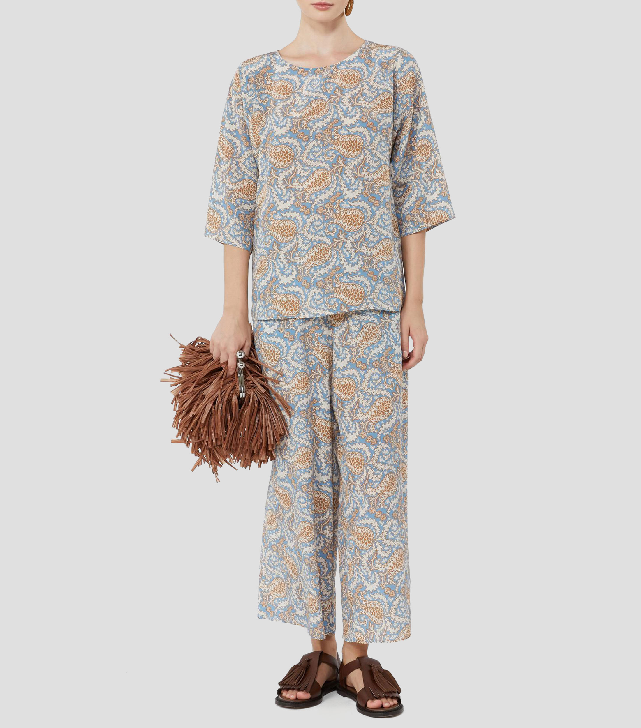 Blusa fantasía manga 3/4 Mujer